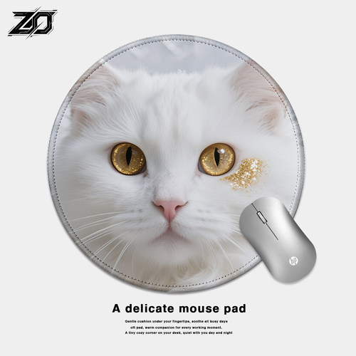 ZO金瞳闪粉猫咪特写防滑鼠标垫