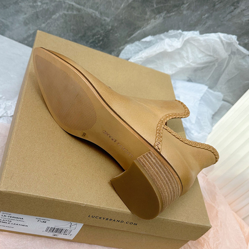 LITERARY STYLE FOREIGN TRADE ORIGINAL SINGLE COWHIDE POINTED TOE CHELSEA BOOTS TEMPERAMENT LEATHER SPRING AND AUTUMN PLUS-SIZE SHORT NUDE BOOTS