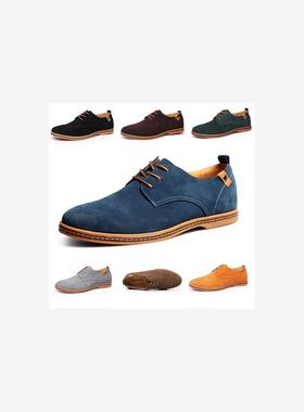 Casual oxford suede shoes men size 46 47男士反绒皮休闲牛筋鞋