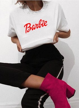 barbie women t shirts funny cute loose cotton tops shirts