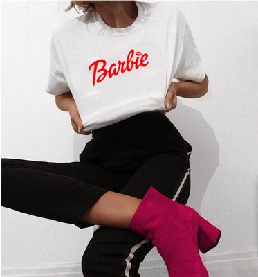 barbie women t shirts funny cute loose cotton tops shirts