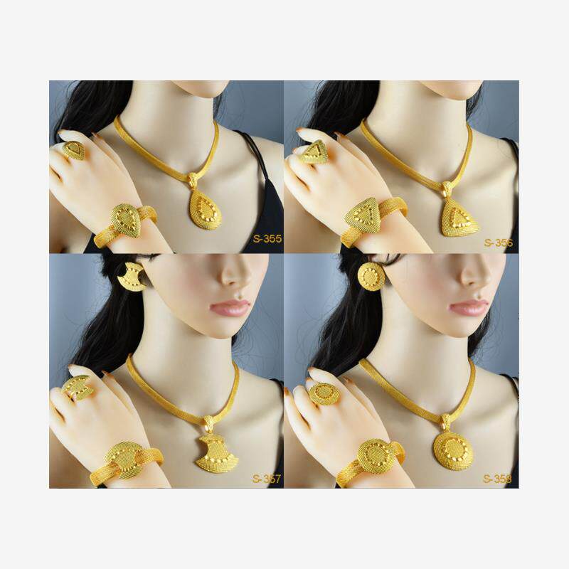 Dubai Bride Wedding Necklace Women's Jewelry Set新娘首饰套装