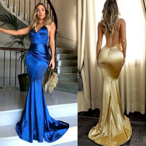 2018女晚会礼服Women backless long dress Evening Gown Dresses