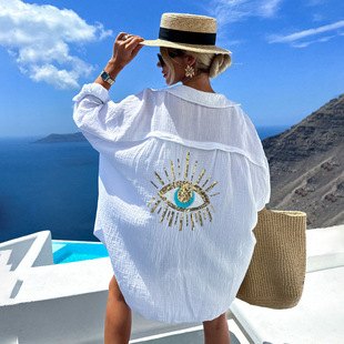 2024春夏邪恶之眼休闲衬衫 Evil Eye Casual Shirt women summer