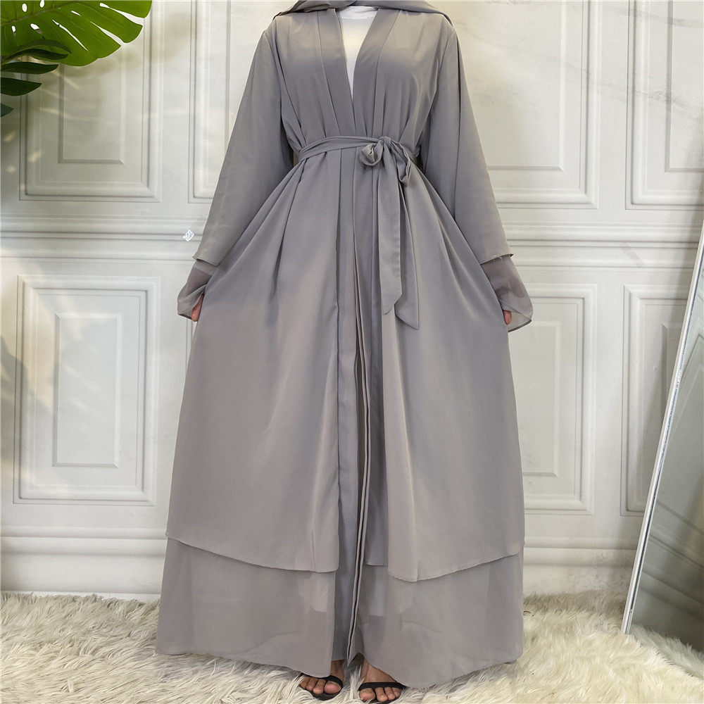长袍时尚开衫雪纺长袍旅游长裙 dress robe