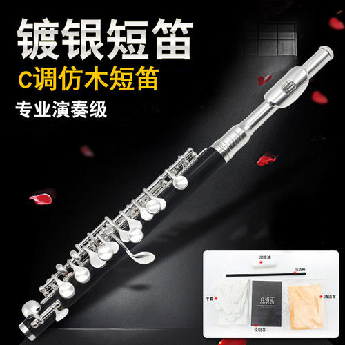 考级短笛金鑫短笛镀银c调笛子