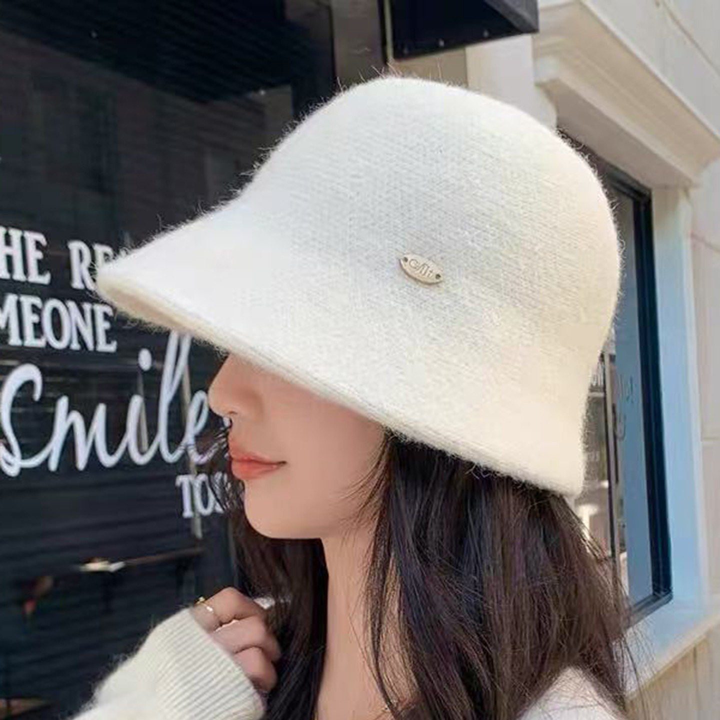 2025新款前长后短百搭渔夫帽子女冬季韩版休闲水桶帽时尚气质盆帽,服饰配件/皮带/帽子/围巾,帽子,淘宝优惠券,粉丝福利购,淘宝优惠卷