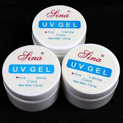 3 color clear white pink nail art primer base uv gel top coa