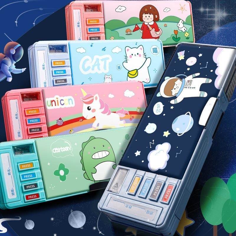 case Plastic pen bag student pencil box kids School supplies