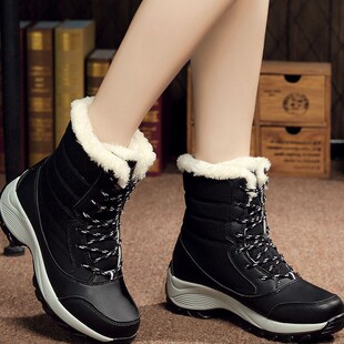сапоги Women waterproof shoes winter warm snow boots女