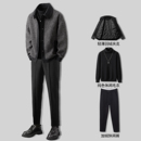 套装 老钱风拼接轻薄夹克羽绒服男短款 潮加厚外套男装 2025新款 冬季