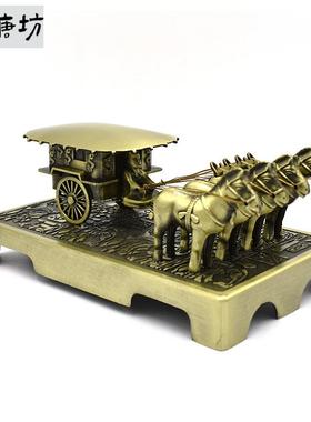 马俑摆件纪念品手办铜车马西安考古挖掘玩具模型工艺品礼盒装