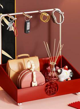 玄关钥匙收纳装饰品新年摆件入户门口鞋柜置物架客厅乔迁新居礼品