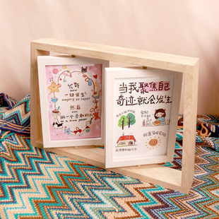 梯形旋转相框可放多张照片创意情人节礼物纪念品生日仪式感定制