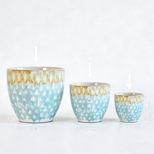 陶瓷花盆特大号绿植兰花花盆陶瓷花瓶花器桌面鹅蛋带孔送底托