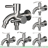 304不锈钢单冷加长快开双用多功能洗衣机水龙头双出水一进二出