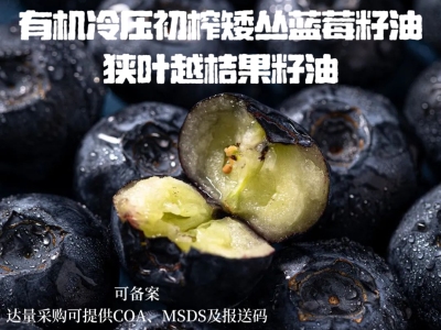 有机冷压初榨狭叶越桔果籽油矮丛蓝莓籽油气味怡人基础油芳疗基地