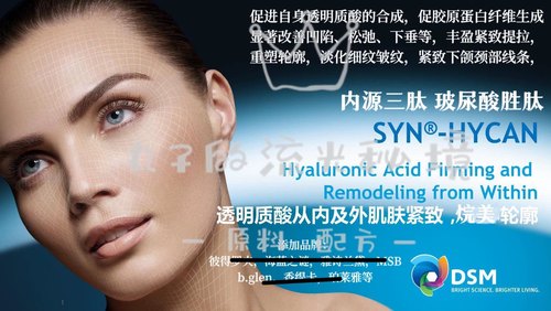 荷兰 内源三肽SYN-HYCAN促HA促胶原保湿丰盈提拉重塑轮廓护肤原料