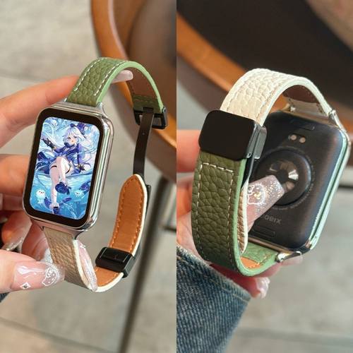 适用小米手环89Pro真皮表带红米