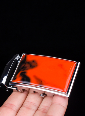 玉石匠新疆和田红玉彩玉腰带扣时尚男款鸡血石玉皮带扣头随机发货