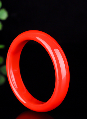 玉石匠新疆和田红玉手镯戈壁红玉鸡血石红玉南红女款手镯 玉镯子