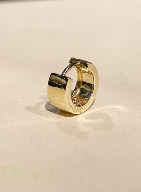 18K黄金单只耳环耳包迷你小号情侣耳钉