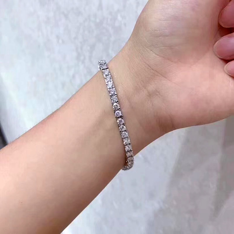 2克拉蛇形牛头款手镯18K金群镶天然真钻石满钻手链男女款手饰定制