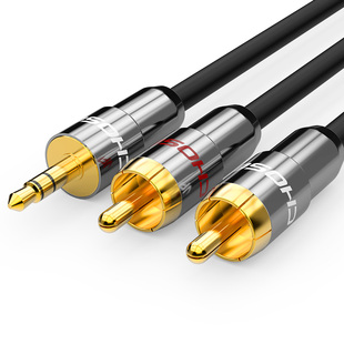 秋叶原音频线一分二3.5mm转双莲花电脑手机接音响功放音箱线通RCA