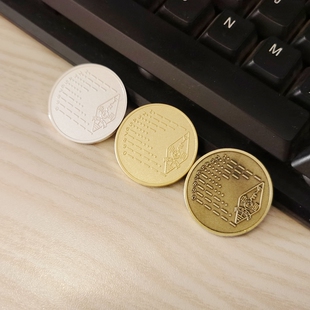 黄铜 电键 CW训练币 莫尔斯电码训练币 业余无线电新手摩斯数字版