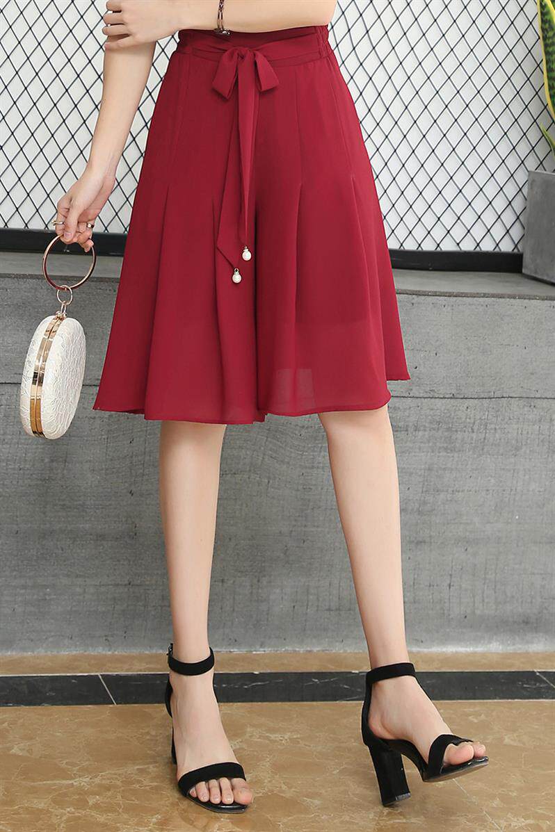 Broad leg Culotte Cropped Trousers Broad leg Yarn pants 2019 new pattern Solid Frenum Easy Casual pants Largein the Women's clothing/Boutique , Pants , Casual pants  category - from Buy2taobao.com to provide professional Taobao agent buy service