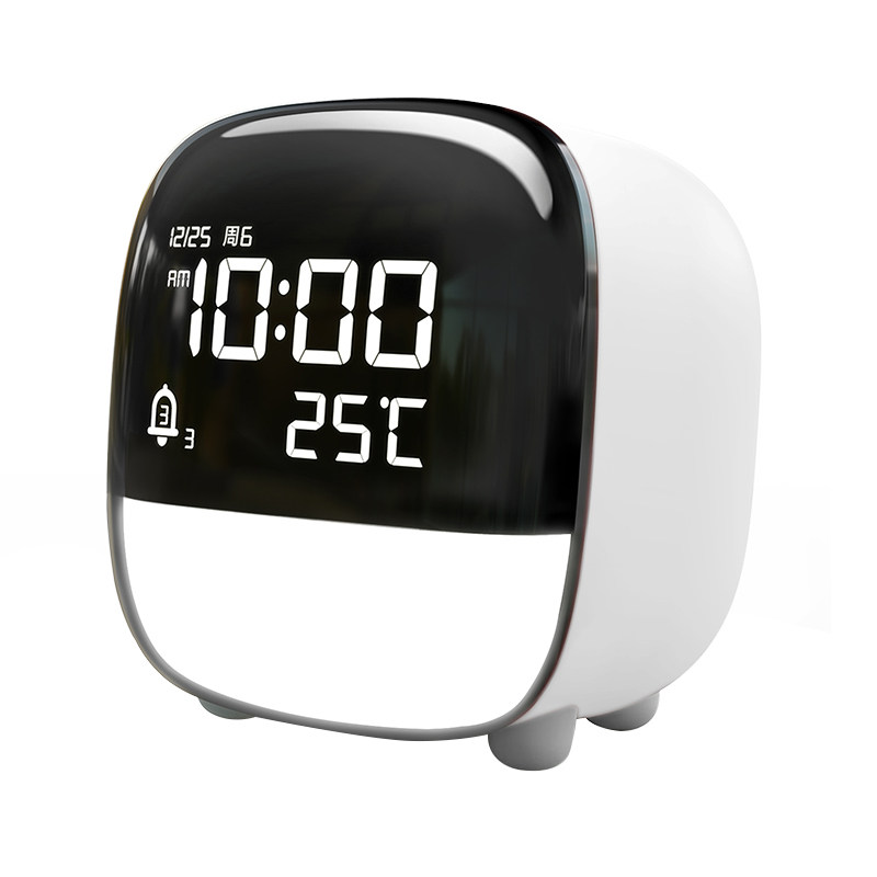 DELI ELECTRONIC ALARM CLOCK STUDENT CUTE CUTE PET SMART CHARGING KIDS ALARM CLOCK BOY SUPER LOUD ELECTRONIC CLOCK DESKTOP DESK CLOCK MULTI-FUNCTION SILENT LUMINOUS DESKTOP BEDSIDE WATCH