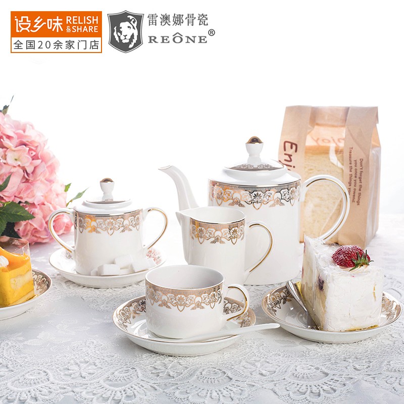雷澳娜/REONE15头欧式咖啡具套装咖啡杯碟茶具茶杯礼品顺电设乡味