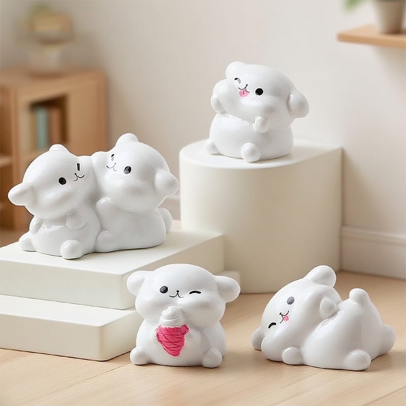 可爱卡通趴趴小狗摆件动物公仔装饰品创意桌面摆件树脂工艺品,家居饰品,装饰摆件,淘宝优惠券,粉丝福利购,淘宝优惠卷