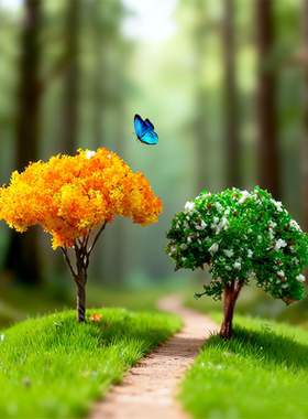 微缩仿真樱花黄金梅花树