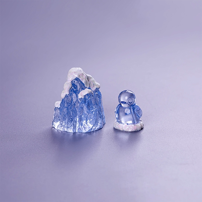 仿真冰雪山冰川岩石冰雕微缩小摆件 diy雪天雪景造景场景装饰配件