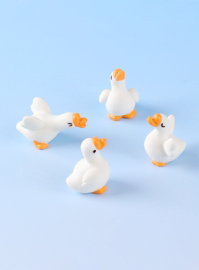 微景观创意呆萌搞怪大白鹅公仔园艺diy装饰品 配件汽车桌面小摆件