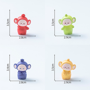 可爱天线宝宝萌粒公仔DIY装饰品盲袋配件迷你车载桌面树脂小摆件