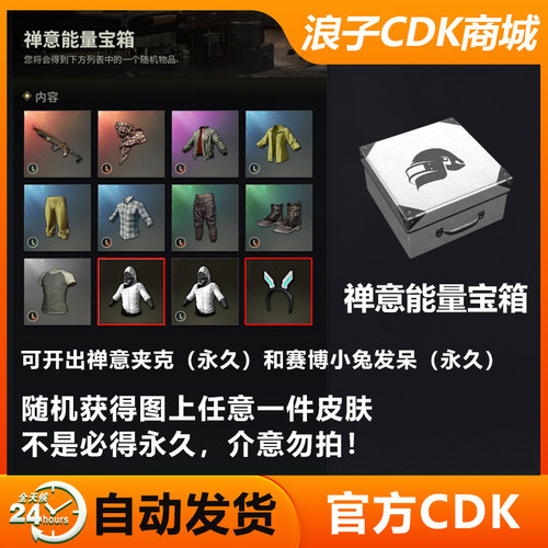 PUBG禅意能量宝箱CDK兑换码