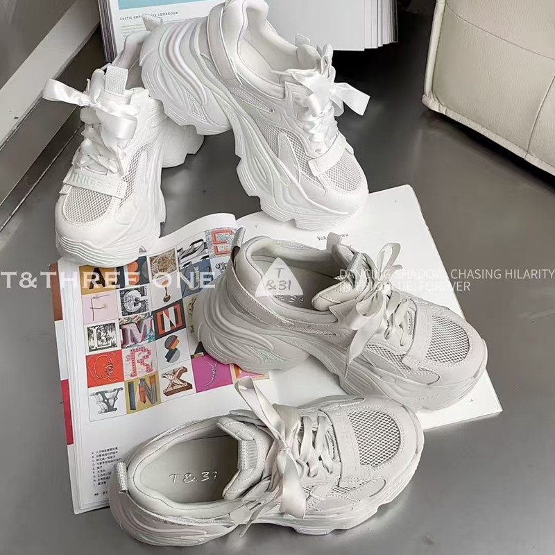 T31女鞋2026春夏新款网面老爹鞋厚底超轻休闲鞋运动鞋透气百搭潮