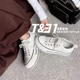 超轻ins百搭球鞋 T31女鞋 洋气 厚底板鞋 翘臀真皮休闲鞋 2025秋季 新款