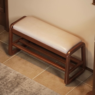 【新品秒杀】家用实木换鞋凳子