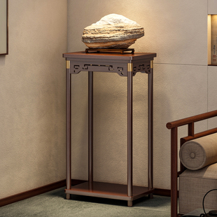 山水奇石摆放博古架假山造景摆件底座托架石头收藏实木多层展示架