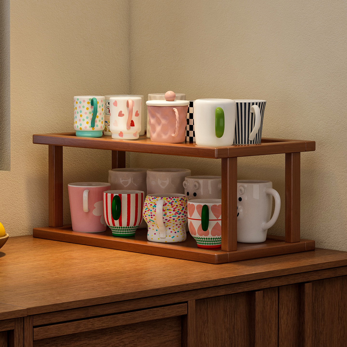 杯架桌面置物架客厅桌上杯子收纳架多层餐桌台面咖啡杯水杯整理架