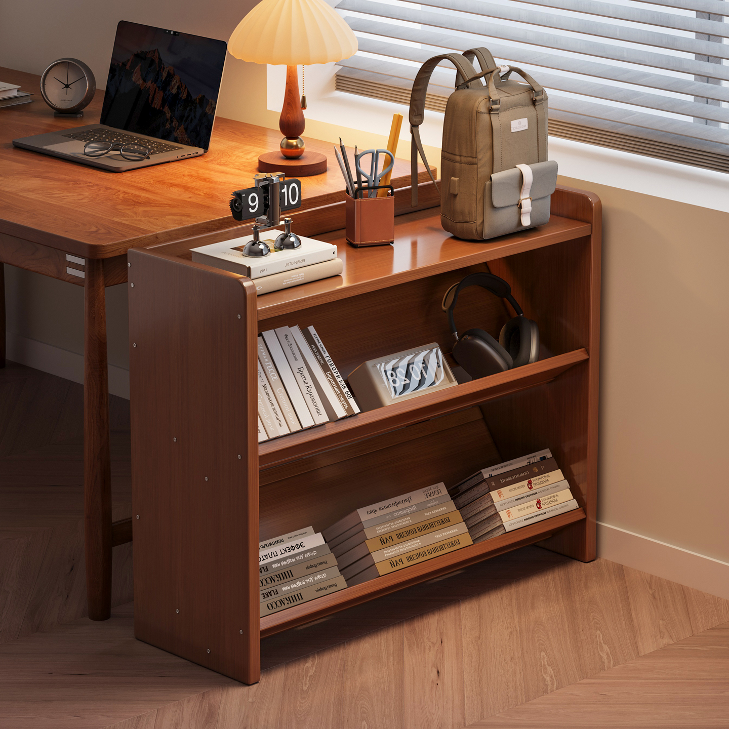 书柜书架家用收纳储物架子落地置物架一体靠墙学生书房转角展示柜