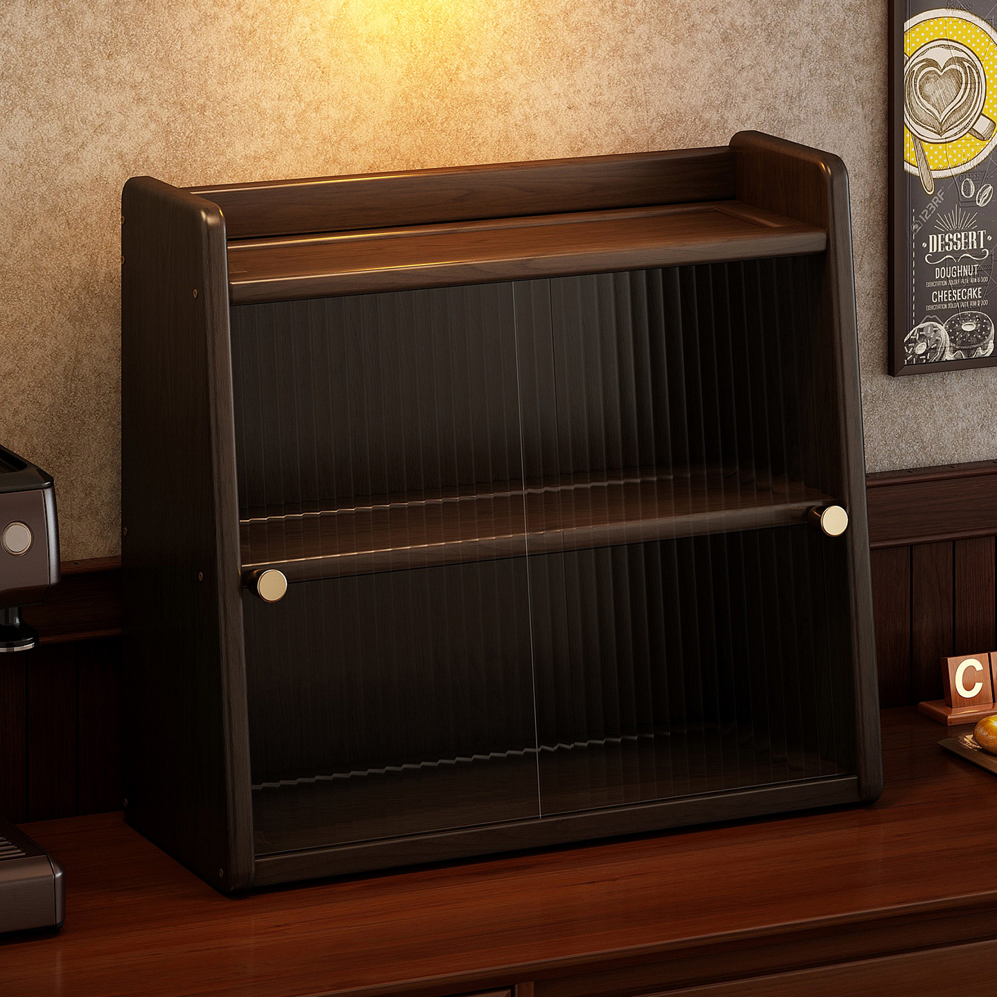 桌面防尘柜置物架杯架收纳