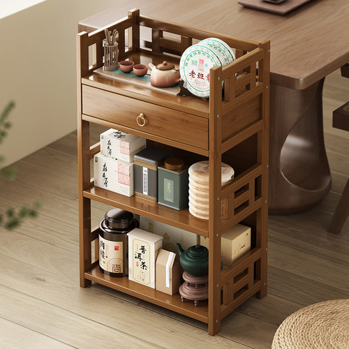 茶柜置物架茶室客厅茶叶收纳柜