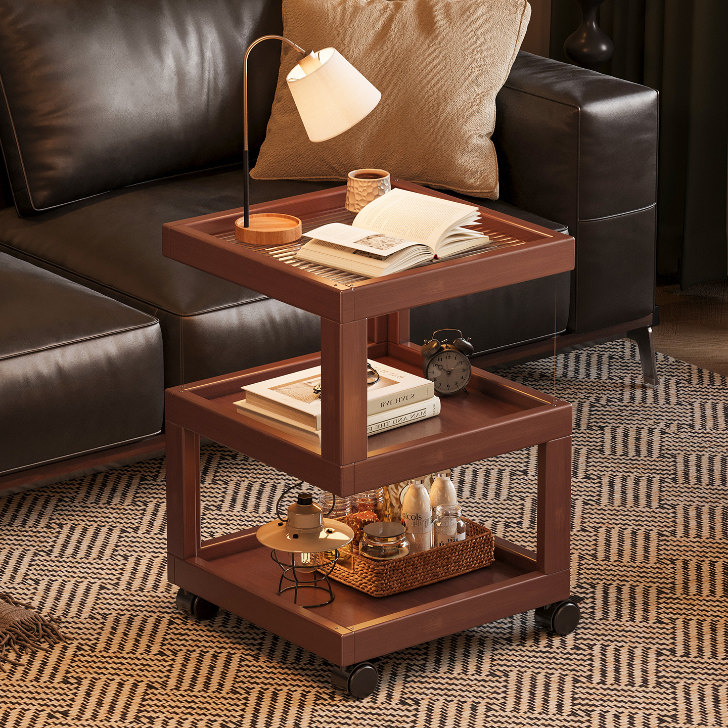 沙发边几客厅侧边边柜可移动式小茶几卧室床头柜小户型高级置物架