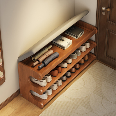 换鞋凳门口家用入户穿鞋凳进门可坐可收纳鞋柜坐凳一体玄关软包凳