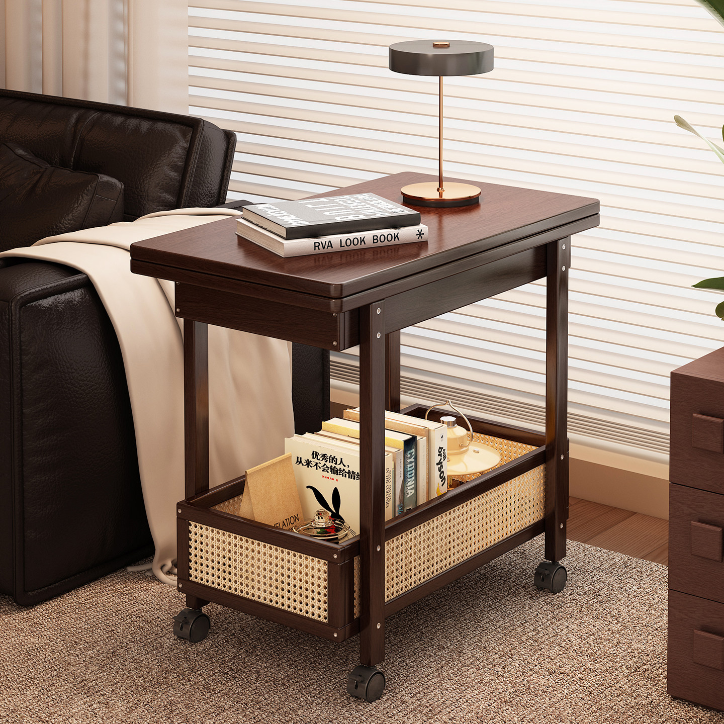 可移动茶几小户型现代简约边柜客厅中式新款沙发边几推车收纳折叠,住宅家具,角几/边几,淘宝优惠券,粉丝福利购,淘宝优惠卷