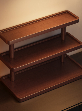 实木桌面杯架台面置物茶具收纳桌上水杯咖啡杯转角杯子餐桌小架子